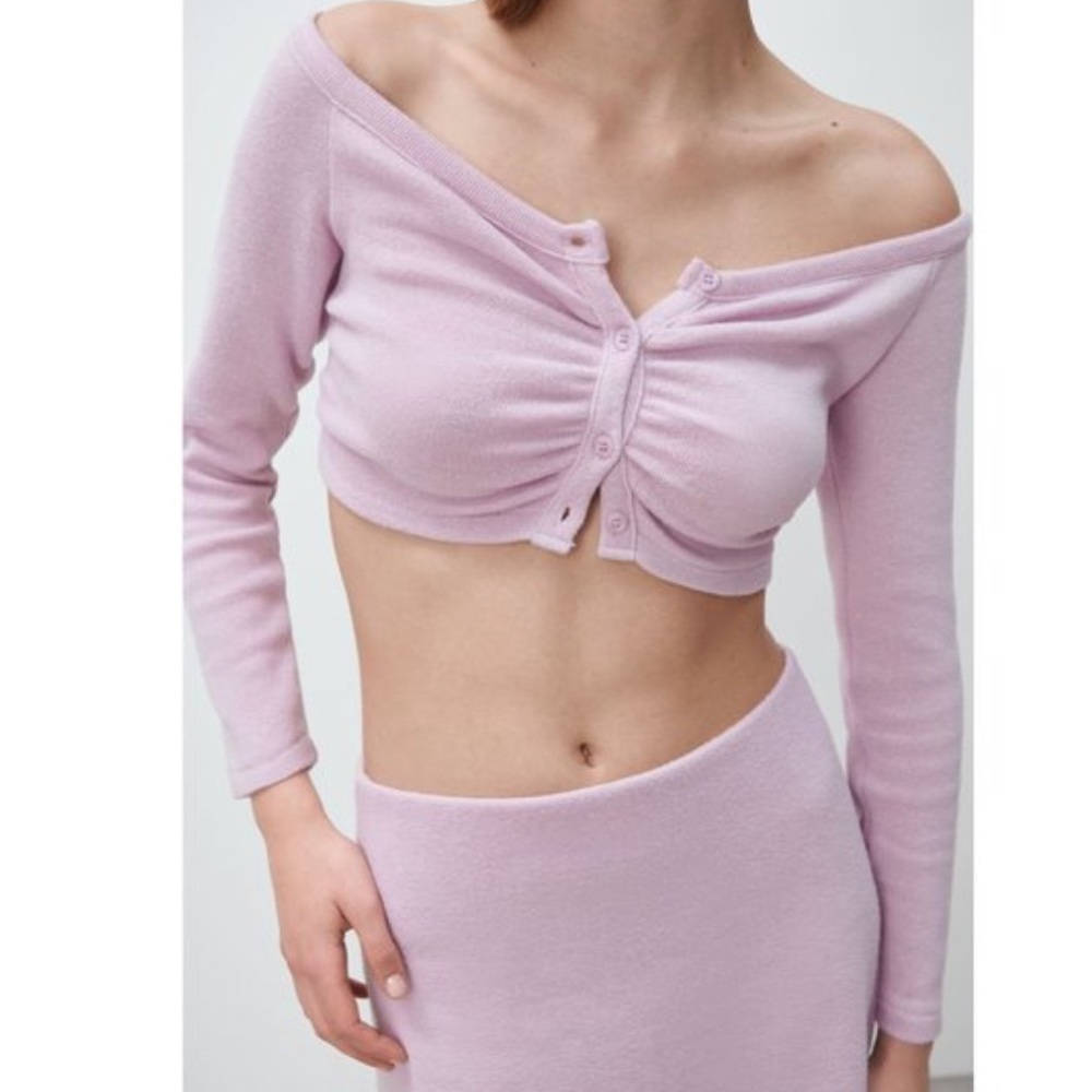 BNWT ZARA LILAC CARDIGAN TOP